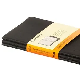 Moleskine Cahier pocket. Ruled. Black Cover. 3er Pack