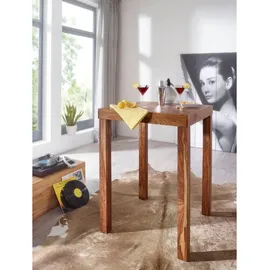 KADIMA DESIGN Rustikaler Sheeshamholz Bartisch, Stabile Konstruktion, Einzigartiges Design