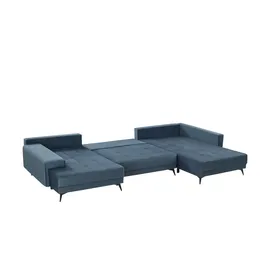 Sofa.de Wohnlandschaft Velours 3-Sitzer türkis/petrol