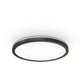 B.K.Licht Panel, Ø29,3 cm - 18W, 2400lm, flach, backlight, neutralweiß, schwarz