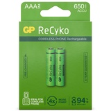 GP Batteries ReCyko AAA NiMH 650mAh, 2er-Pack (12065AAAHCE-C2)
