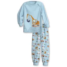 CALIDA Toddlers Bündchen-Pyjama, Schlafanzug Kinder, aus Bio Baumwolle, hautfreundlich, pflegeleicht Cascade Blue 80-86 - 80-86