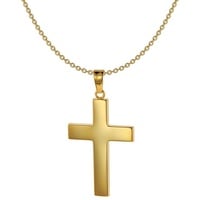 Acalee 20-1217 Halskette mit Kreuz-Anhänger 8 Karat / 333 Gold, 42 cm