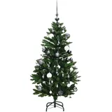 vidaXL Künstlicher Weihnachtsbaum Klappbar 150 LEDs & Kugeln 150 cm