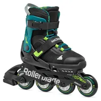 Rollerblade Microblade XT (Rollen: 72mm/80A, Kugellager: SG5) schwarz/petrol/grün Kinder