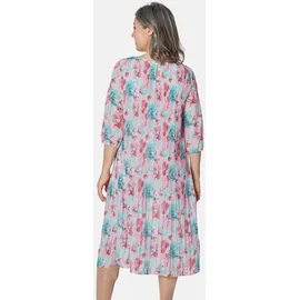 GOLDNER Aufregend plissiertes Kleid Partykleid Geblümt Blau 44