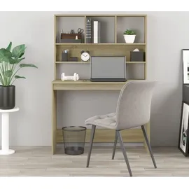 vidaXL Schreibtisch mit Regal Sonoma-Eiche 102x45x148 cm Holzwerkstoff