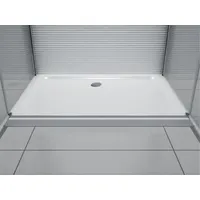 Glaszentrum Hagen 80x90x80x195cm Ares U-Duschkabine Silber