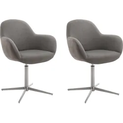 Esszimmerstuhl MCA FURNITURE "Melrose", braun (cappuccino), B:64cm H:88cm T:64cm, Polyester, Stühle, Stuhl 360drehbar mit Nivellierung