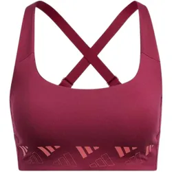 adidas TRNMS3BLOGO Damen Sport-BH mit AEROREADY-Technologie Bustier HD7692 Bordeauxrot - XXSC