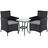 Svita Brooklyn Bistro Set 3-tlg. Schwarz