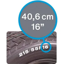 CARTREND Radzierblenden Storm 40 cm (16 Zoll) silber 4 Stück