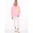 Zwillingsherz Kapuzensweatshirt mit gesticktem Neon Herz am Ärmel und Love Schriftzug Pink SM (S/M)