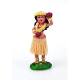 DIXIE STORE Wackelfigur Auto Lustig Hawaii Deko Auto - 10cm Wackelfigur Auto Gadget - Wackeldackel fürs Auto Deko Innen - Autos Spielzeug - Auto Innenraum Zubehör Innenraum Deko - Girl in Flowers