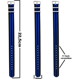 Pacific Time Kinder Armbanduhr Quarz blau + schwarz