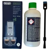 Entkalker passend für DeLonghi Kaffeemaschinen 500ml Flüssigentkalker zur Entkalkung von Kaffeevollautomaten Espressomaschinen inkl MDS-Pro Tresterspachtel mit Pinsel zur Reinigung von Tresterbehälter
