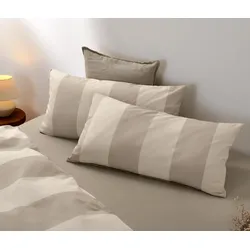 Tchibo - 2 Edelflanell-Kopfkissenbezüge - beige