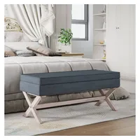 vidaXL Hocker mit Stauraum 110 x 45 x 49 cm Dunkelgrau