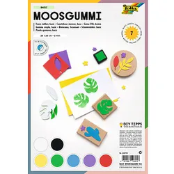 folia Moosgummi Basic selbstklebend mehrfarbig 7 St.