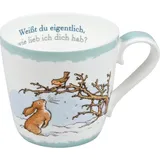 KONITZ Könitz Weißt Du Eigentlich Becher, Winter, Tasse, Kaffeetasse, Bone China, Hasen, 415 ml, 11 2 057 1527