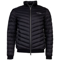 Giorgio Armani A|X ARMANI EXCHANGE Herren Daunenjacke - Mikrofaser, Logo Aufdruck Schwarz XL