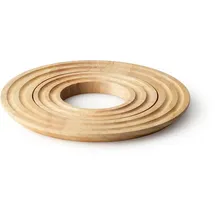 Continenta Untersetzer rund aus Gummibaumholz Ø 21 x 1,5 cm, Glas, Mehrfarbig, one Size