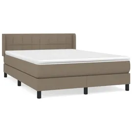vidaXL Boxspringbett 140 x 200 cm Taupe