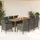 vidaXL Garten-Essgruppe 9-tlg. Grau
