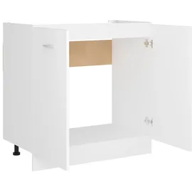 vidaXL Unterschrank Spülenunterschrank 80 x 46 x 81,5 cm Weiß