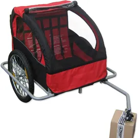 BC-ELEC 2 in 1 Kinderanhänger rot/schwarz
