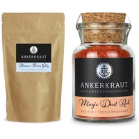 Ankerkraut Pommes Frites Salz, 350gr im aromadichten Beutel & Magic Dust, BBQ-Rub, Marinade für Fleisch, Gewürzmischung zum Grillen, 100g Korkenglas