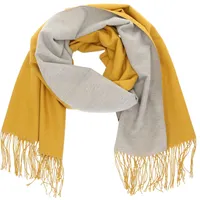 Antonio Damen Schal soft Cashmera - gelb/grau