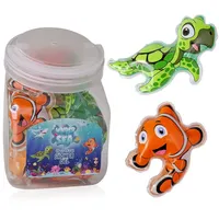accentra Mini-Duschgel “Under the Sea" – Großpackung Gastgeschenk für Kindergeburtstag, Tombolapreis oder Adventskalender – Bonbonglas mit 24 x 50 ml, 2 Motive/Düfte