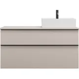 Burgbad Waschtischunterschrank 2 Schubladen 120 x 0 x 0 cm Lichtgrau Matt