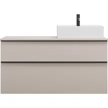 Burgbad Waschtischunterschrank 2 Schubladen 120 x 0 x 0 cm Lichtgrau Matt