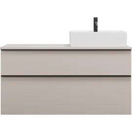 Burgbad Waschtischunterschrank 2 Schubladen 120 x 0 x 0 cm Lichtgrau Matt