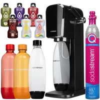NEU Sodastream Wassersprudler Art Schwarz Set mit 3 Flaschen Bolero Sirup