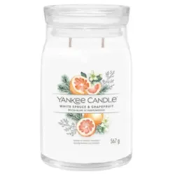 YANKEE CANDLE GROSSES GLAS WHITE SPRUCE & GRAPEFRUIT Kerze 567 g