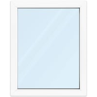 Fenster 80x100 cm, Kunststoff Profil aluplast IDEAL® 4000, Weiß, 800x1000 mm, einteilig festverglast, 2-fach Verglasung, individuell konfigurieren