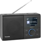 TechniSat DIGITRADIO 217 – Kompaktes und tragbares DAB+ Digitalradio (UKW Radio, Farbdisplay, Bluetooth, Direktwahltasten, Netz- und Batteriebetrieb, 2 Weckzeiten, Favoritenspeicher) schwarz