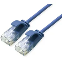 Roline UTP DataCenter Patchkabel Kat.6A (Class EA), LSOH, slim, blau, 0,3 m