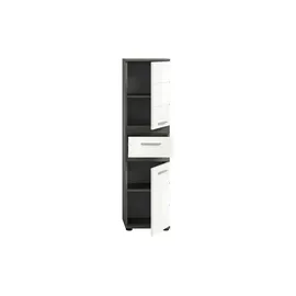 xonox.home Blake Standschrank 35 x 137 x 31 cm Rauchsilber/Weiß