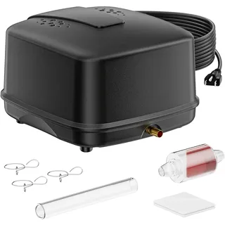 Biling Teichbelüfter für Große Teiche, 2400L/h Luftpumpe Aquarium Sauerstoffpumpe 18W 40db Leiser Leistungsstarke Teichbelüftungspumpe für Gartenteich, Fischbecken, Aquakultur