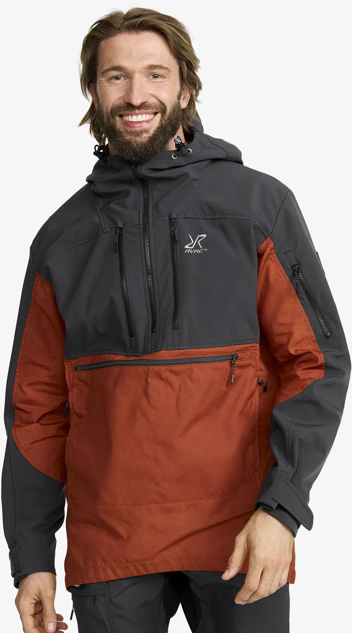 Outdoor Anorak Herren Rusty Orange, Größe:M - Jacken > Outdoor- & Freizeitjacken - Orange