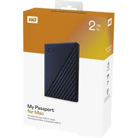 Western Digital My Passport for Mac 2 TB USB 3.2 blau