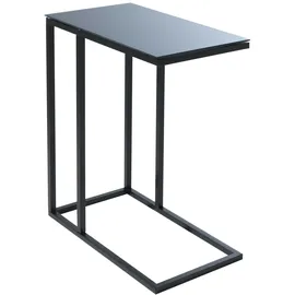 HPI Home Product Import GmbH Beistelltisch Schwarz Glas Metall 46 x 60 cm