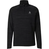 Odlo Herren Rolli Mid layer 1/2 zip STEAM, black melange, XL