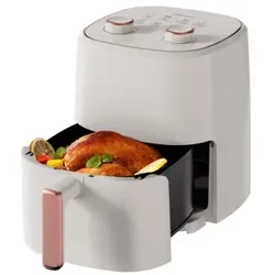Royalstar Heißluftfritteuse 3.5L 8 Funktionen. 1250 W. weiß. Antihaftbeschichtung. 360°-Luftzirkulation