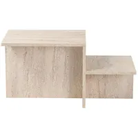CaliCosy Couchtisch Beige, 40x40x77 cm Wohnzimmer, Wohnzimmertische, Couchtische
