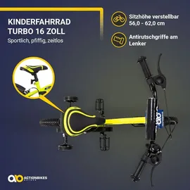 ACTIONBIKES MOTORS Turbo 16 Zoll RH 28 cm gelb/blau